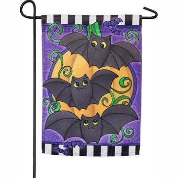 Bats Trio Garden Suede Flag
