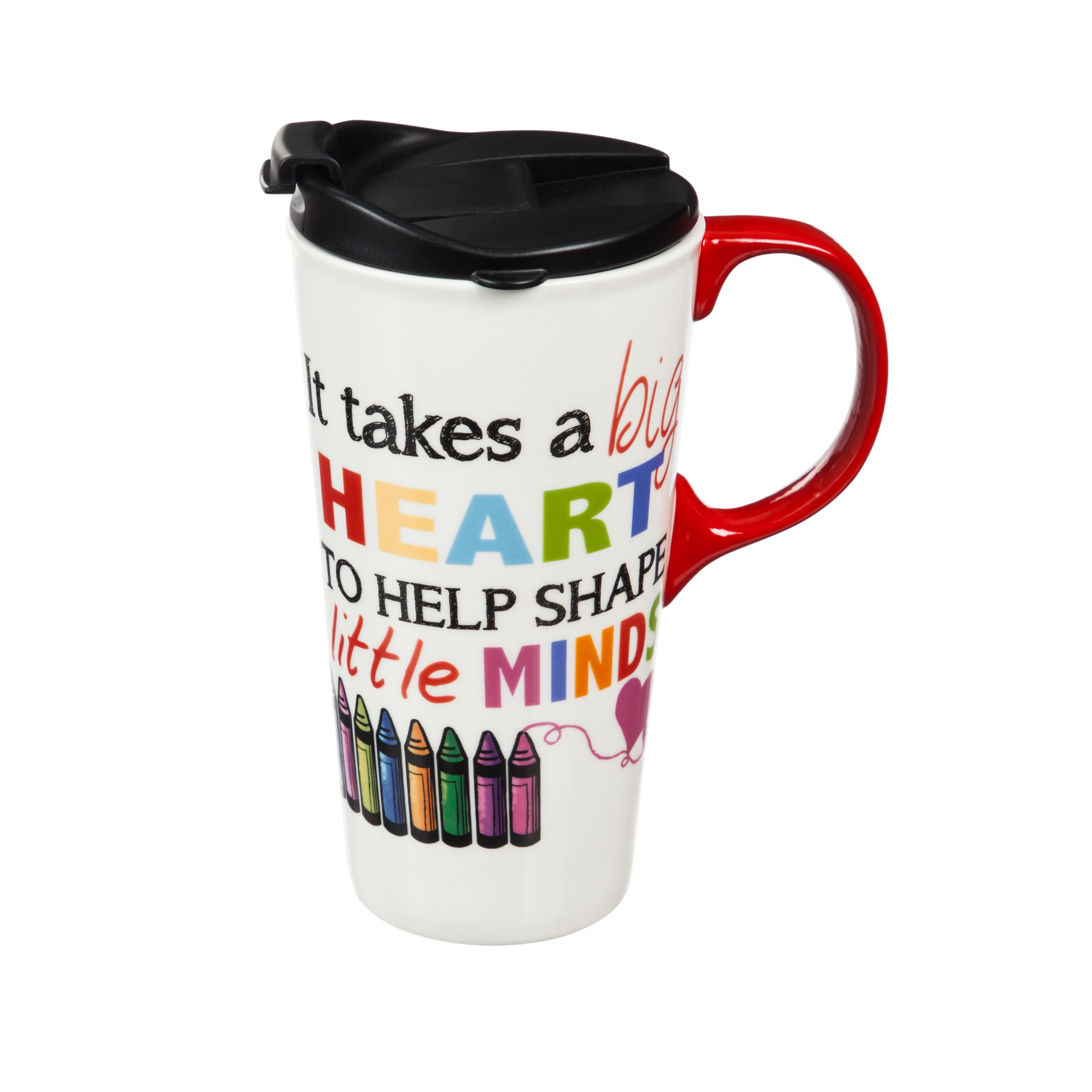 Ceramic Travel Cup, 17 OZ., Big Heart - Picture 2 of 8