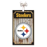 Pittsburgh Steelers, Metal Corrugate Ornament - 1