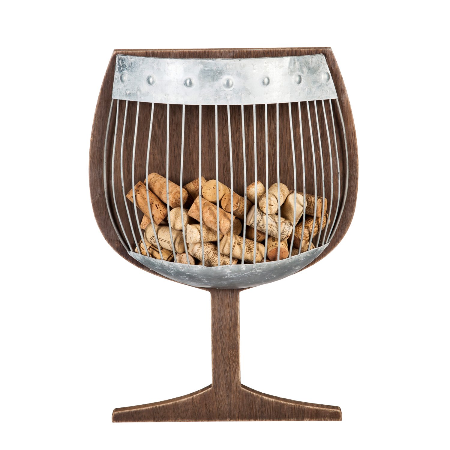 Wooden and Metal Wall Cork Holder - Picture 3 of 8