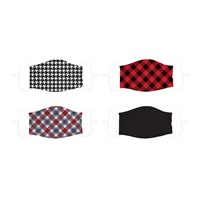 Adult Non-Medical Cotton Face Mask with Ear Saver, Set of 3