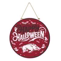 University of Arkansas Halloween Round Door Décor with Hanging Rope, 18x18 - 2