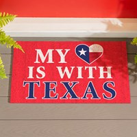 Hearts in Action for Texas PVC Trapper Mat "My Heart is With Texas" - 1