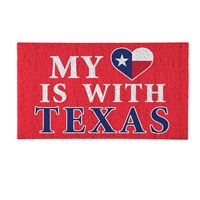 Hearts in Action for Texas PVC Trapper Mat "My Heart is With Texas" - 2
