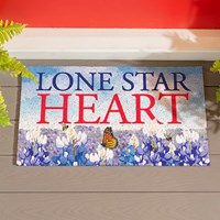 Hearts in Action for Texas PVC Trapper Mat "Lone Star Heart" - 0