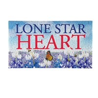 Hearts in Action for Texas PVC Trapper Mat "Lone Star Heart" - 1